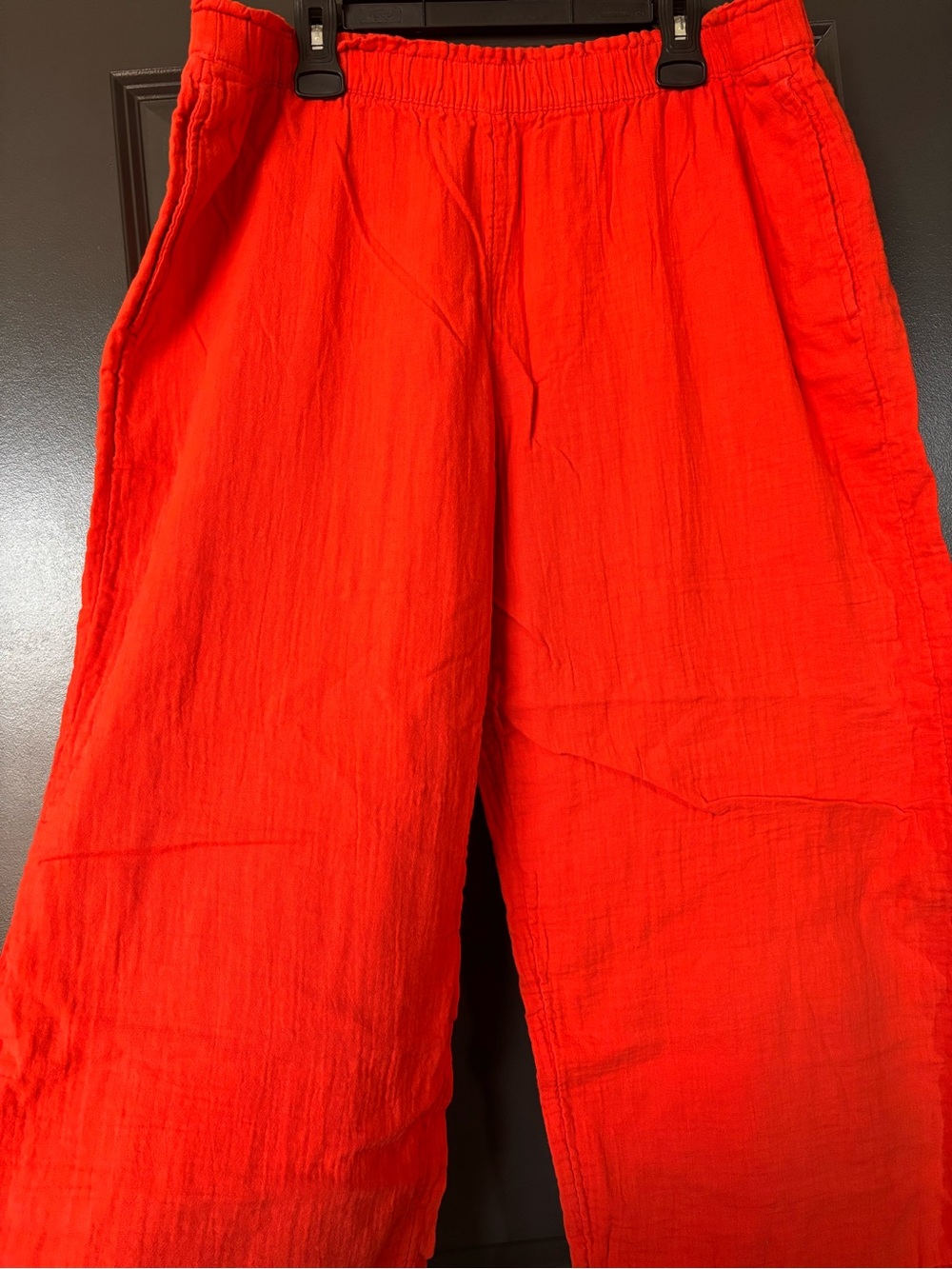 Old Navy Orange Wide-Leg Elastic Waist Pants